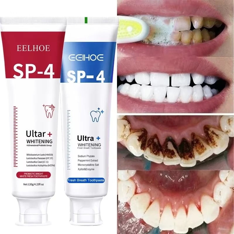 SP-4 Probiotic Whitening Toothpaste Teeth Whitening Fresh Breath Prevents Plaque Care Oral Hygiene Clean Dental Bleaching Tools