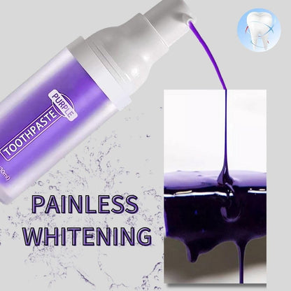 Purple Toothpaste for Teeth Whitening, Purple Teeth Whitening, Purple Teeth Whitening Foam, Tooth Stain Removal, Purple Toothpaste Teeth Whitener