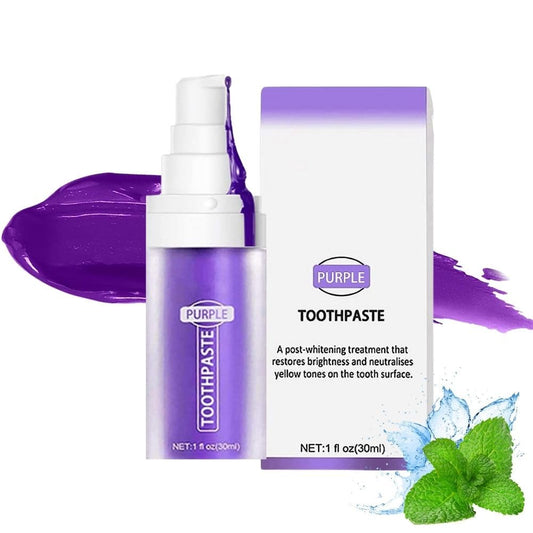 Purple Toothpaste for Teeth Whitening, Purple Teeth Whitening, Purple Teeth Whitening Foam, Tooth Stain Removal, Purple Toothpaste Teeth Whitener