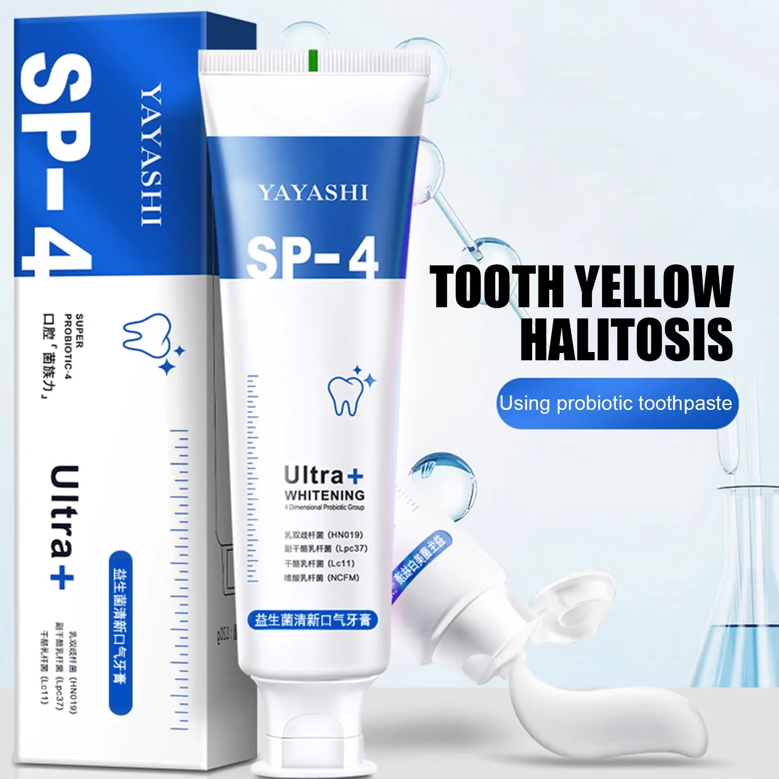 SP-4 Probiotic Whitening Toothpaste Teeth Whitening Fresh Breath Prevents Plaque Care Oral Hygiene Clean Dental Bleaching Tools